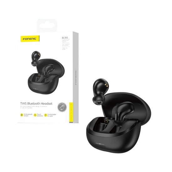 Auriculares True Inalámbricos Foneng BL155 Mini Bean Style Bluetooth 5,3 Preto